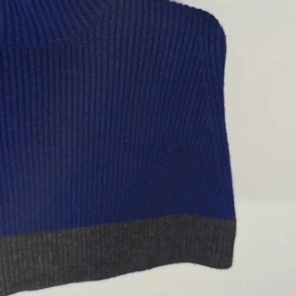 {Thakoon} By Design Nation Ribbed Mocneck Caplet in Royal Blue/Grey L/XL - Picture 6 of 9